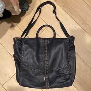 Free People Bianca Studded Leather Slouchy Tote